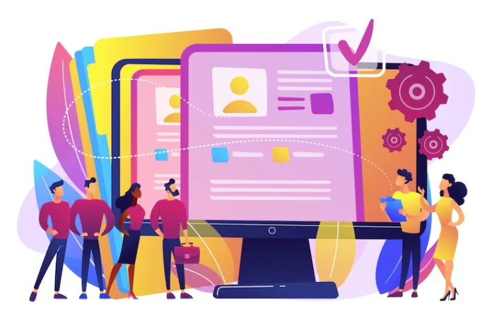 hr-managers-hiring-candidates-with-hr-software-resume-computer-hr-software-human-resources-technology-employee-effectivity-control-concept_335657-738 hr tech